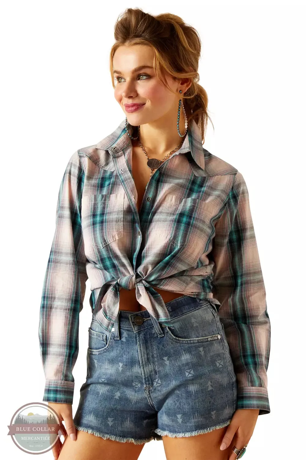 10048992 Billie Jean L/S Plaid Shirt