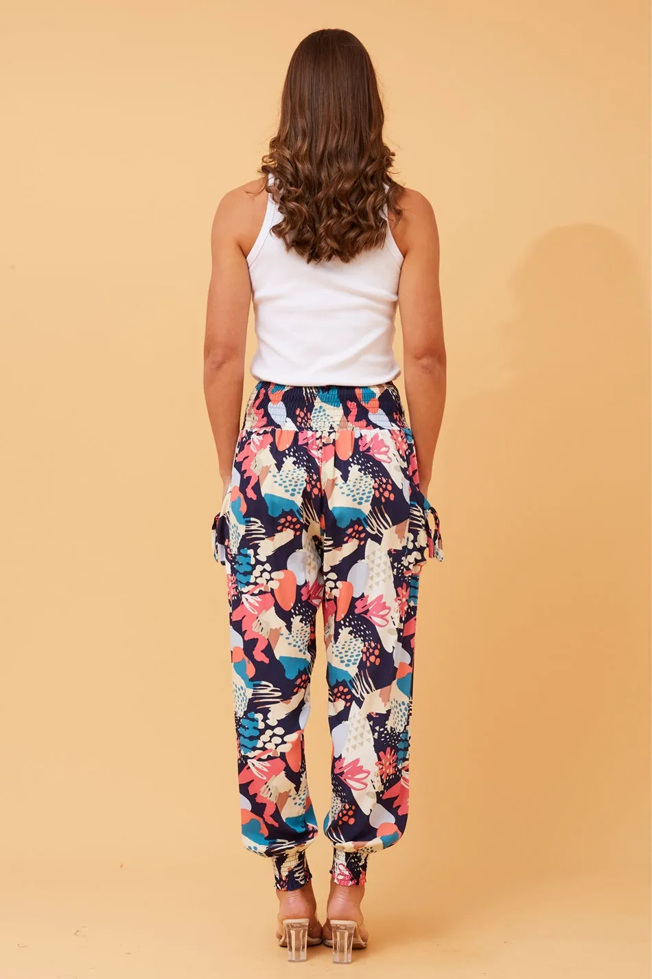 ABSTRACT PRINT HAREM PANTS