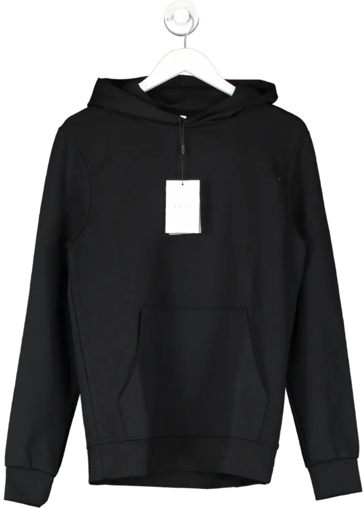 Arne Unisex Luxe Essential Hoodie, Black UK S