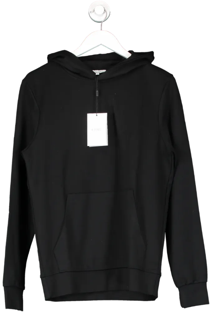 Arne Unisex Luxe Essential Hoodie, Black UK S