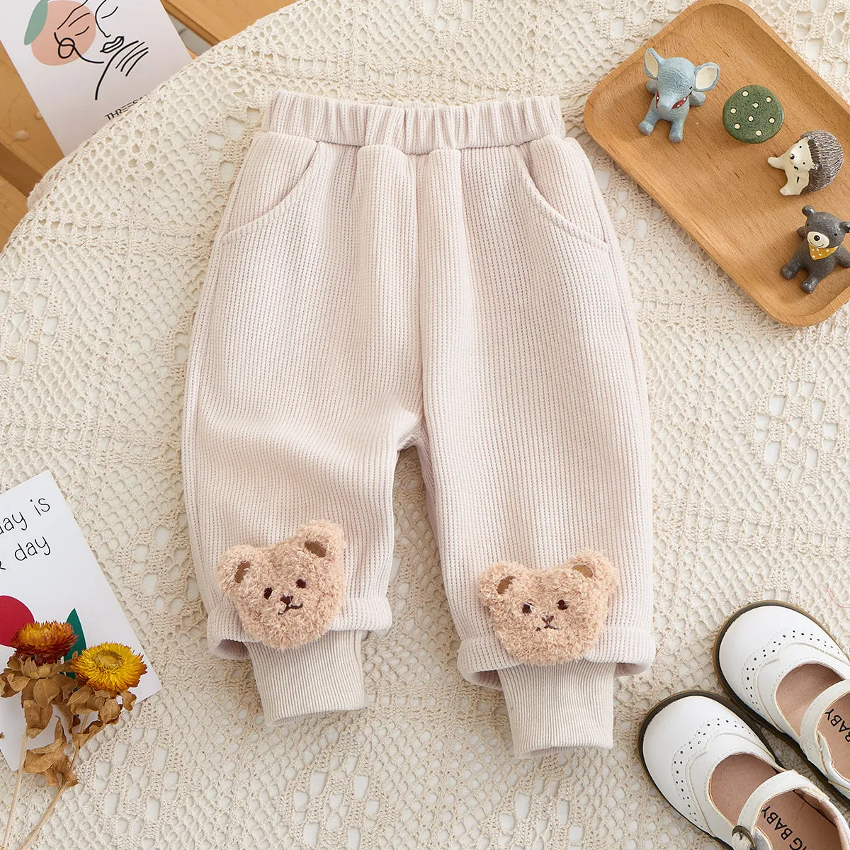 Baby Kid Girls Solid Color Cartoon Pants Wholesale 231019216