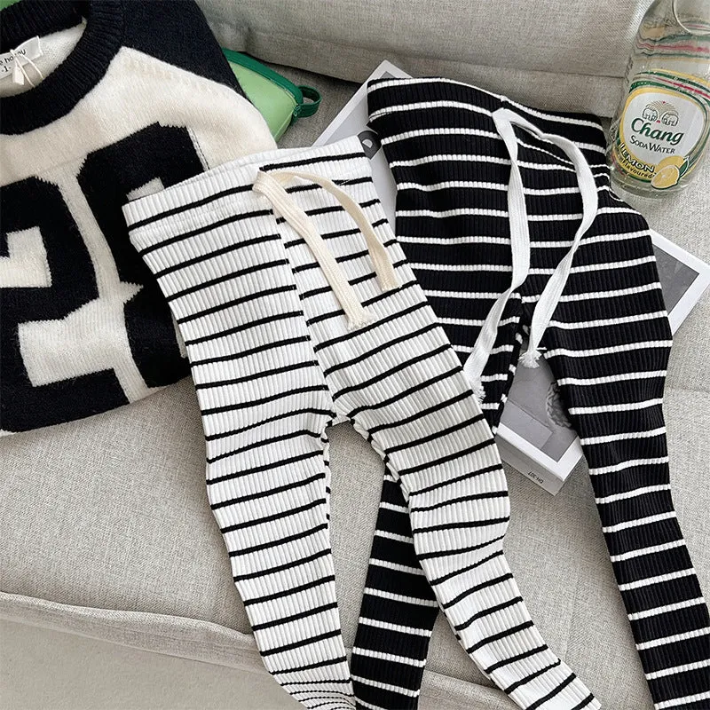 Baby Kid Girls Striped Pants Leggings