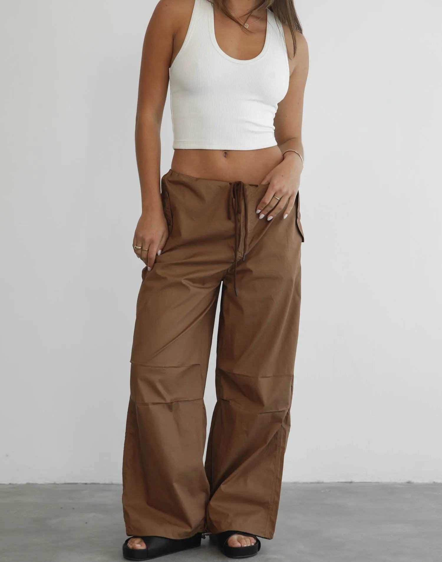 Bamba Parachute Pants (Brown)