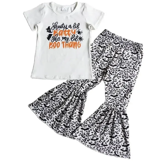 BATTY BOO THING - Girls Halloween Bell Bottoms Outfit