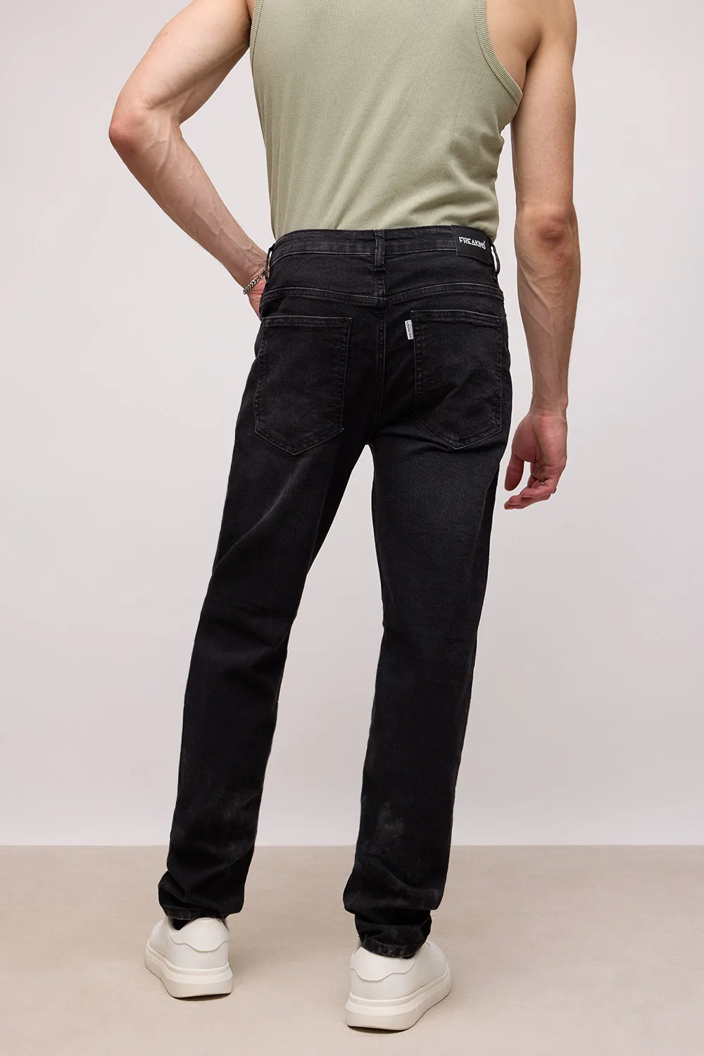 Black Charcoal Men's Slim Jeans