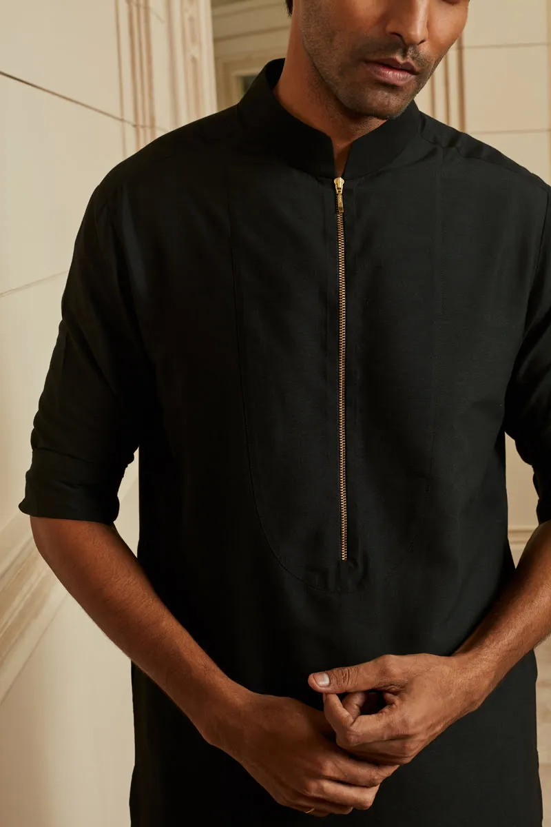 Black Single Kurta