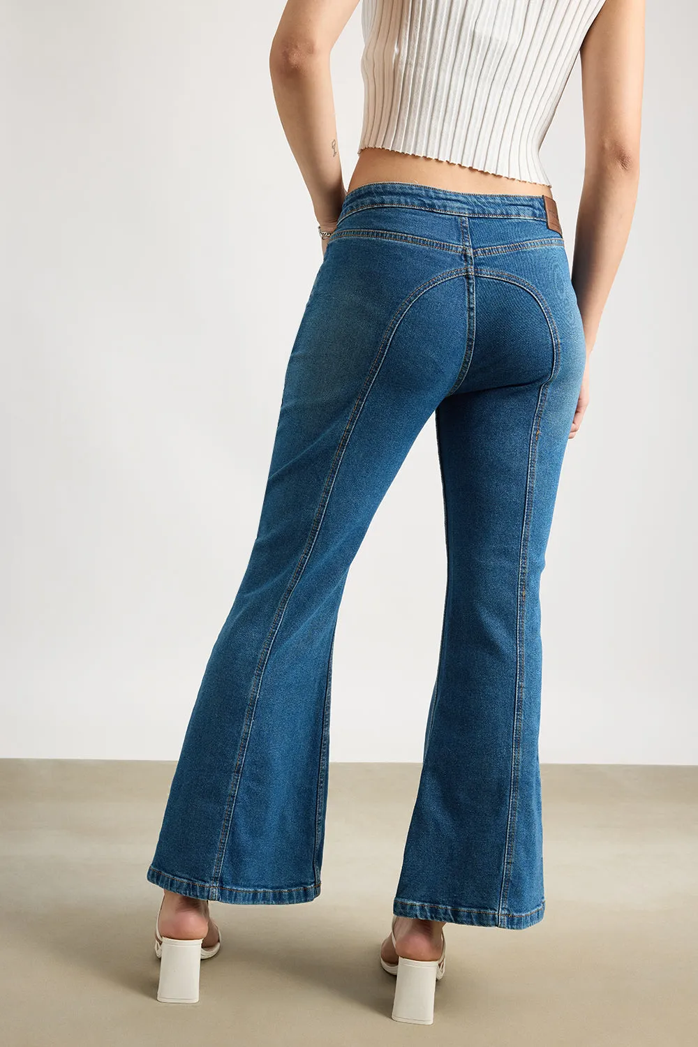 Blue Mill Washed Bootcut Jeans