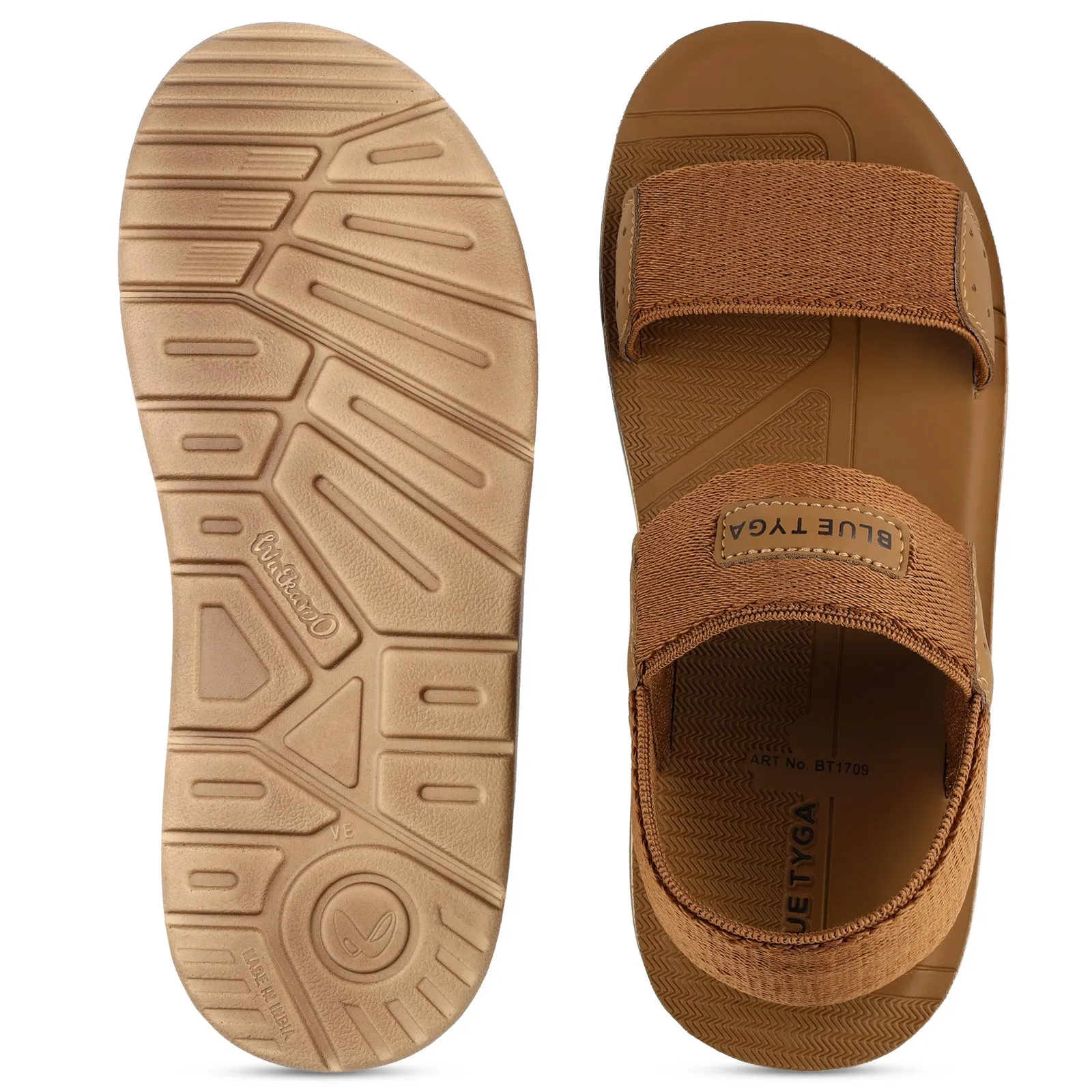 Mens Blue Tyga Sandals - BT1709 Tan Casual Footwear for Comfort and Style