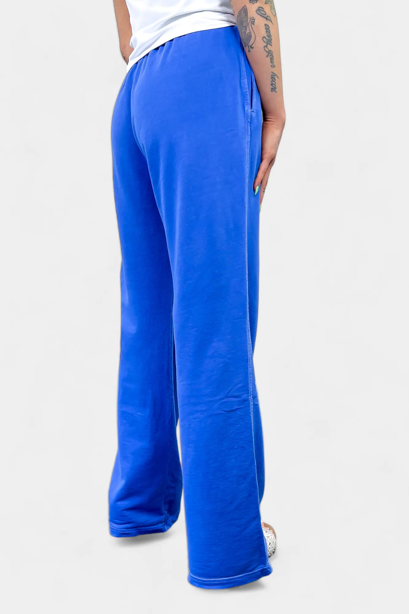 Blue Wide Leg Lounge Pants