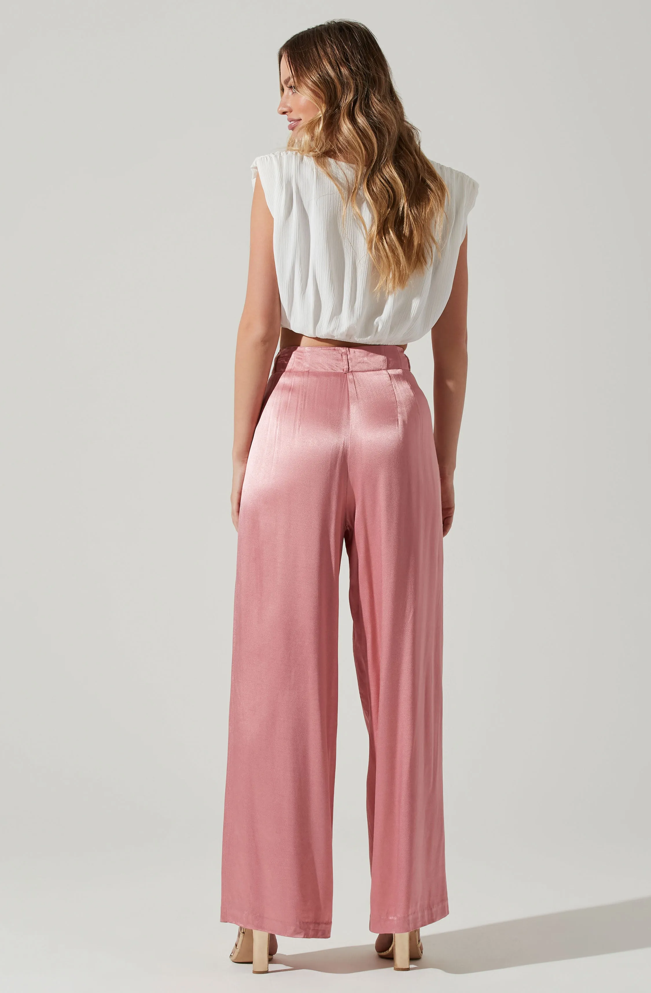 Brigitta Satin Wide Leg Pants