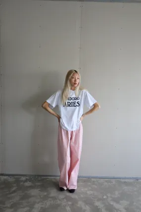 BUBBLEGUM PINK COTTON PANTS