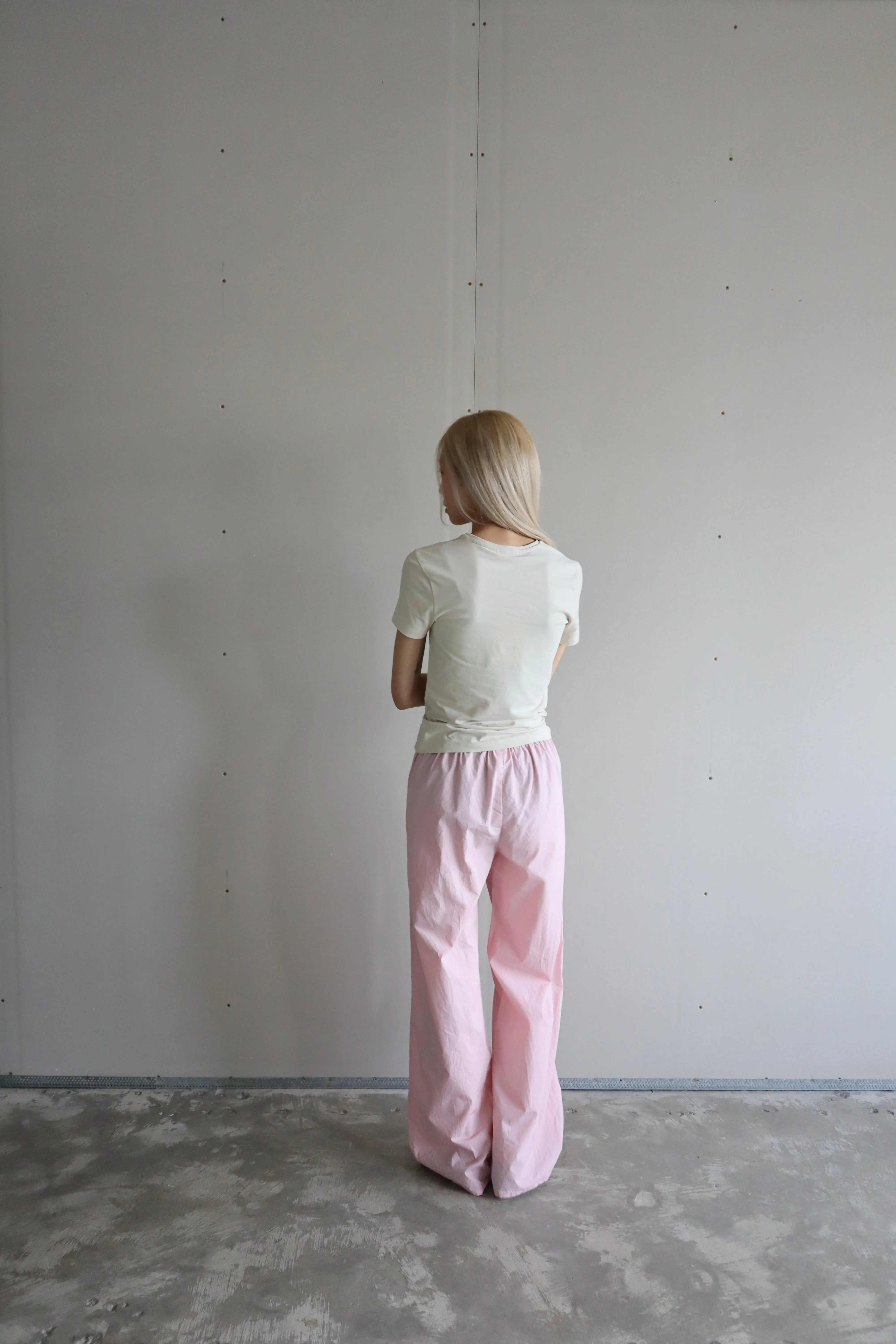 BUBBLEGUM PINK COTTON PANTS