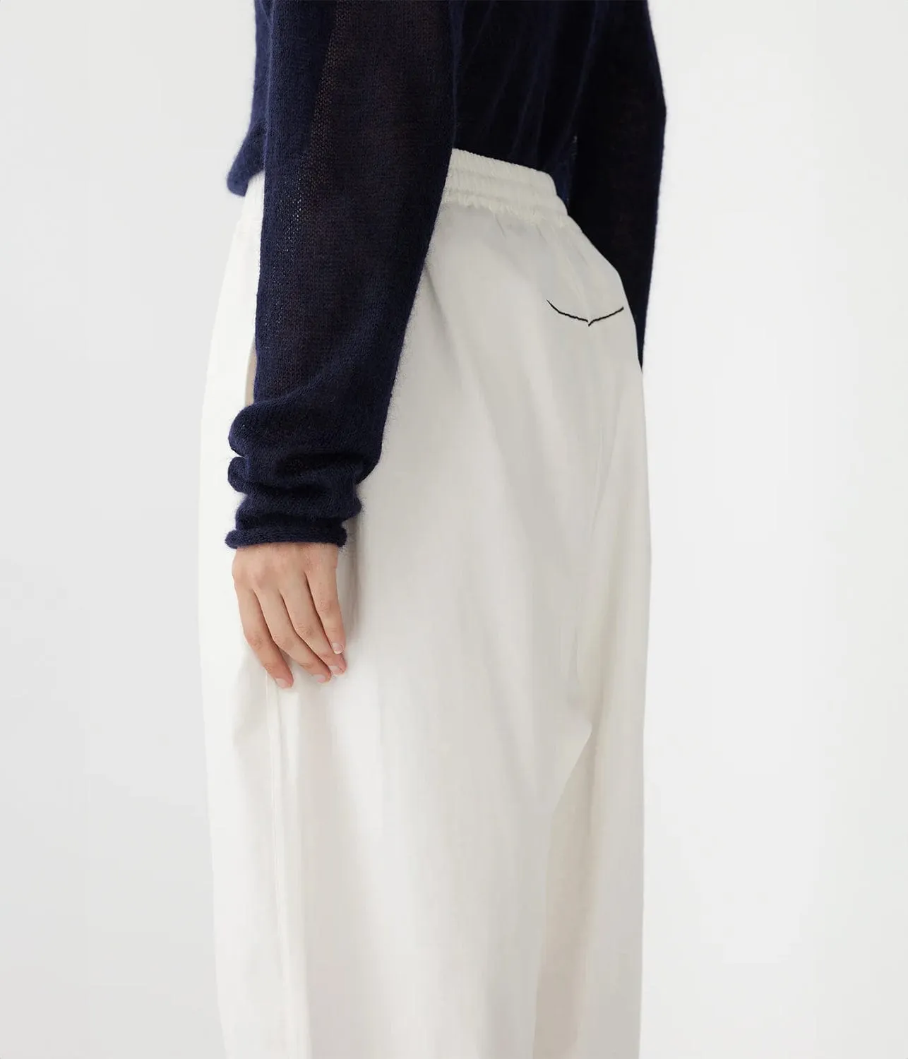 CANVAS PUFF PANT- WHITE