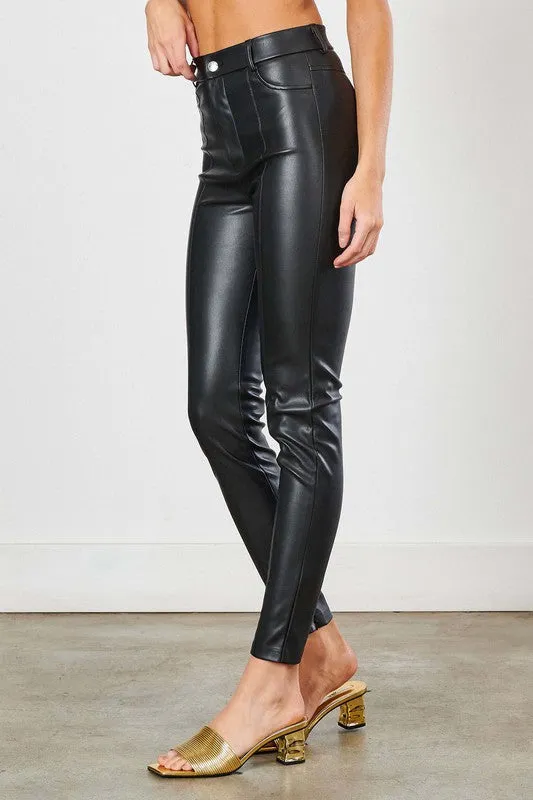 Casey leather pants, black