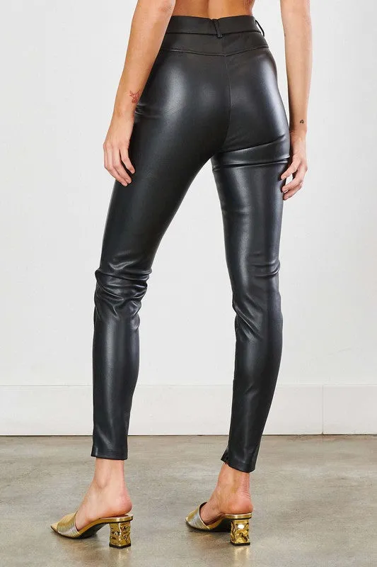 Casey leather pants, black