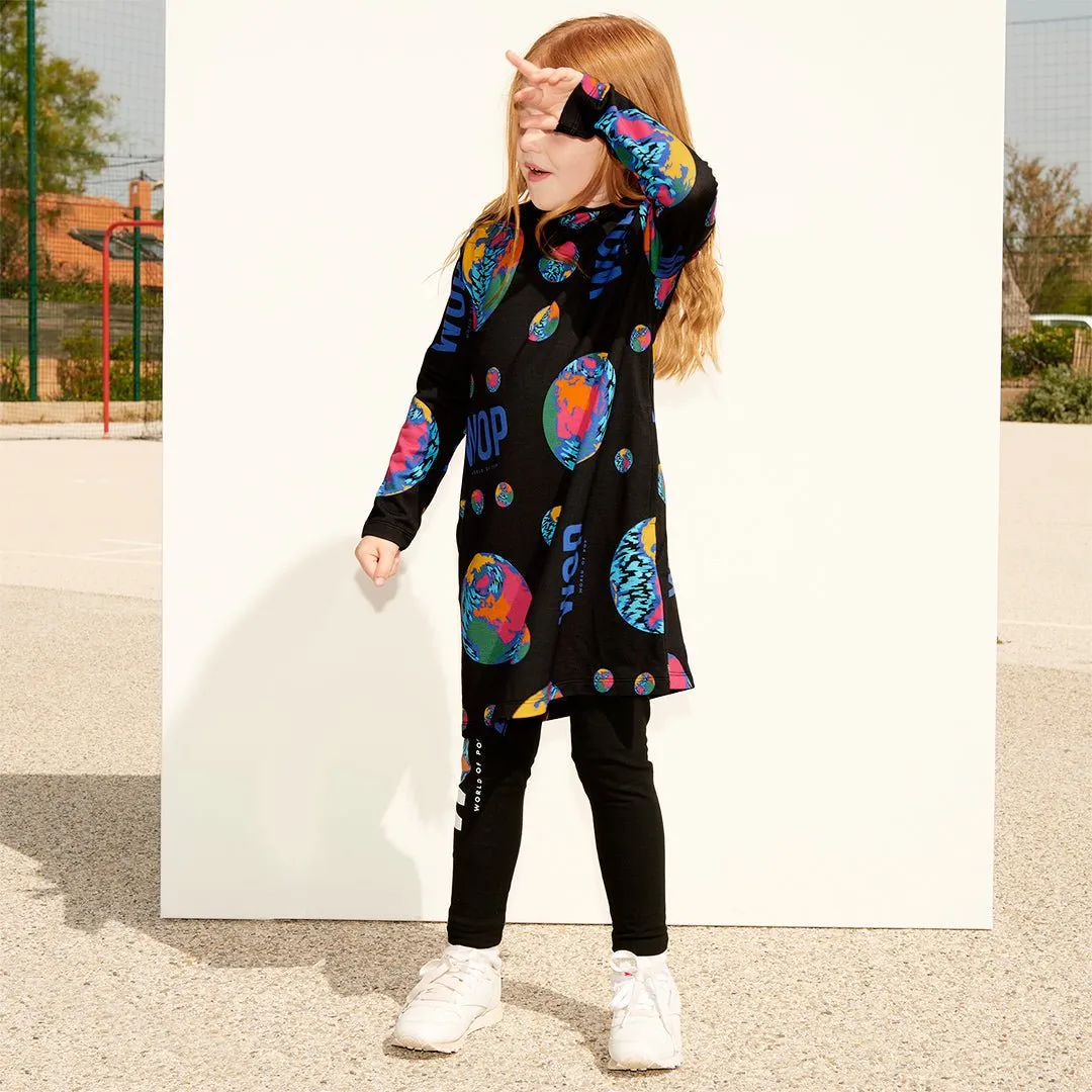 Children's dress with Ecovero Viscose print