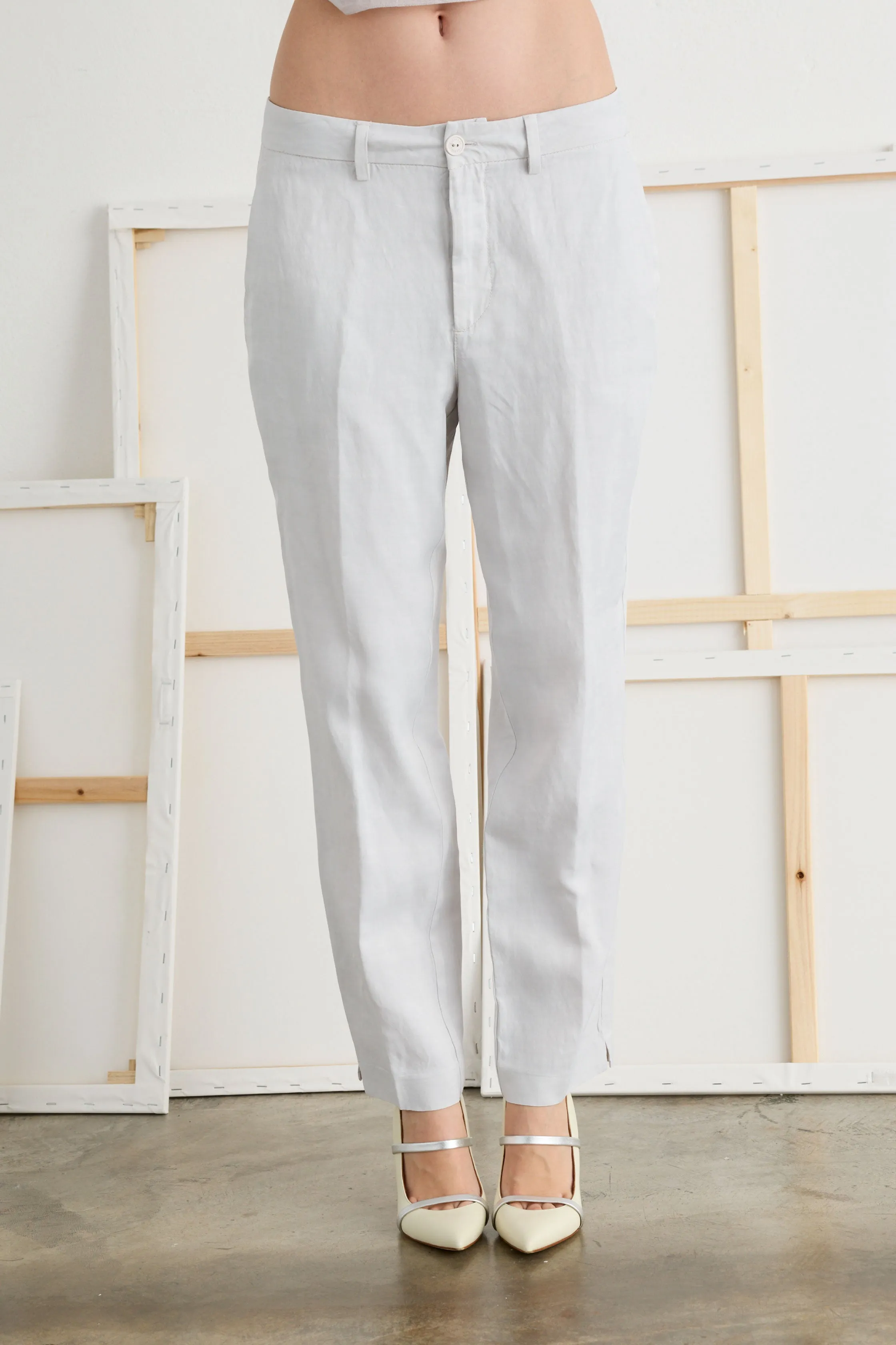 Chino Pants Viscose Linen Garment-Dyed 06H0 7083