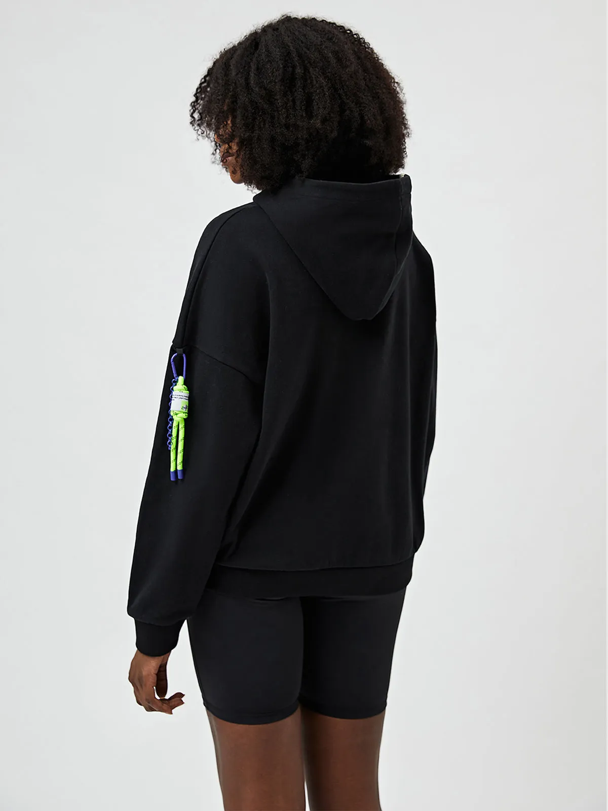 Contrast Detachable Keychain Hoodie