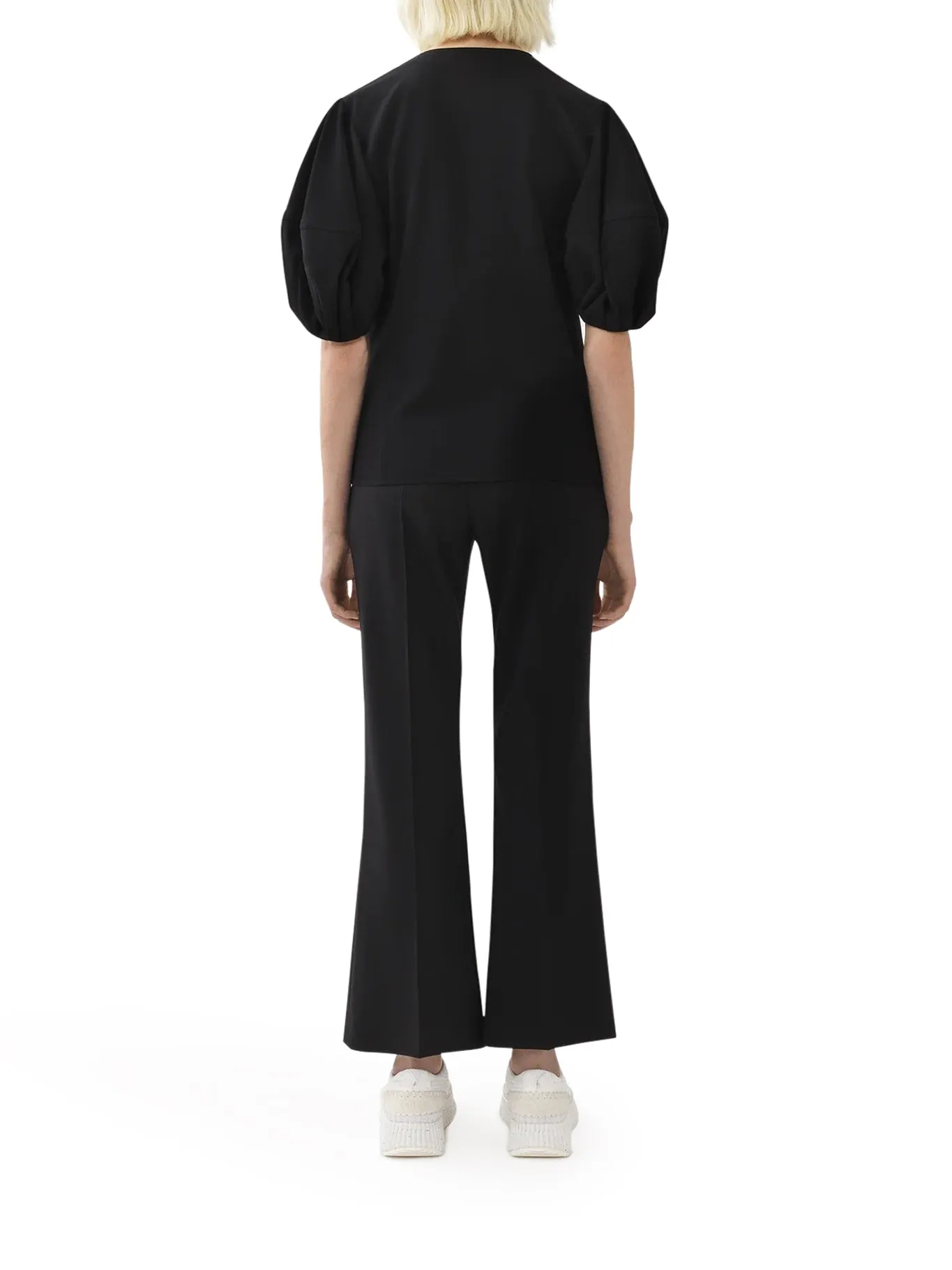 cropped bootcut black pants