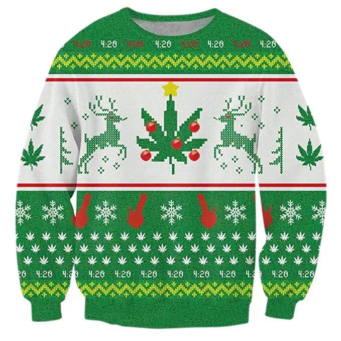 Dank Master Weed Reindeer Christmas Sweatshirt