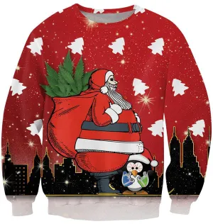 Dank Master Weed Santa Claus Christmas Sweatshirt