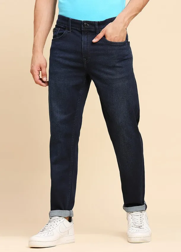 Dark Blue Premium Five Pocket Slim Fit Jeans