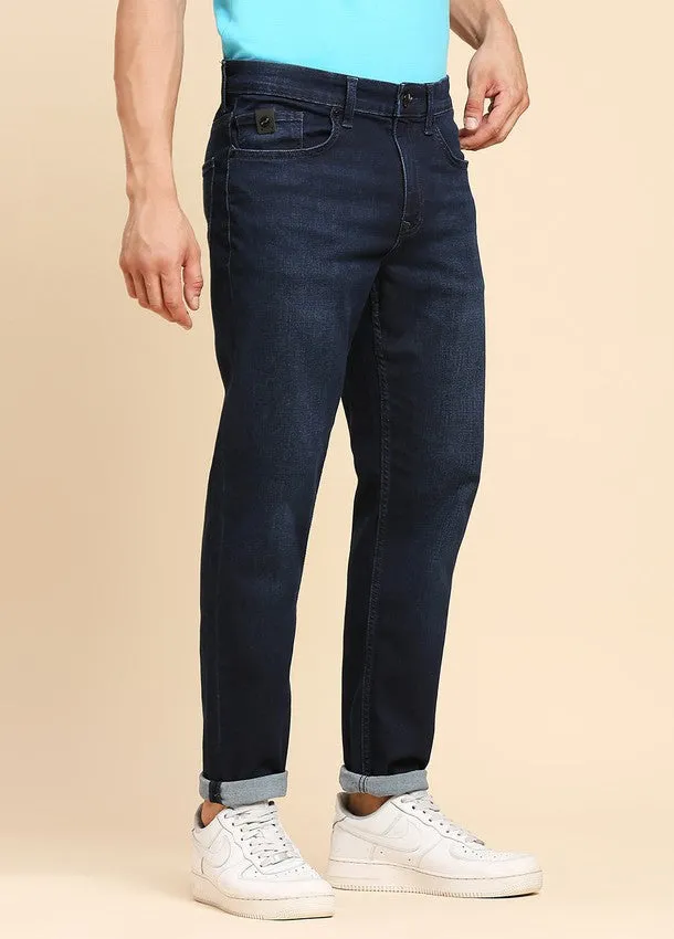 Dark Blue Premium Five Pocket Slim Fit Jeans