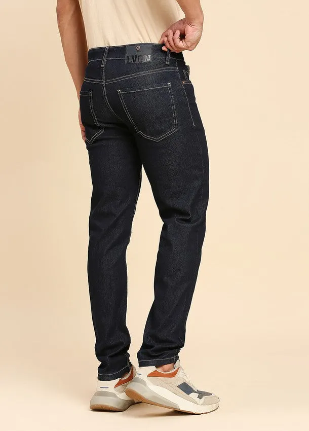 Dark Blue Premium Five Pocket Slim Fit Jeans