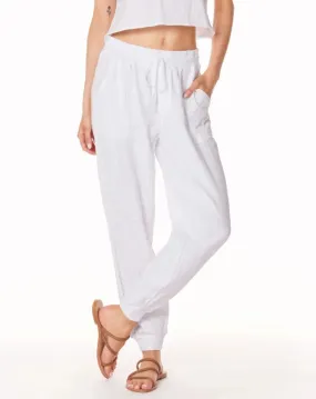 Drawstring Jogger - White