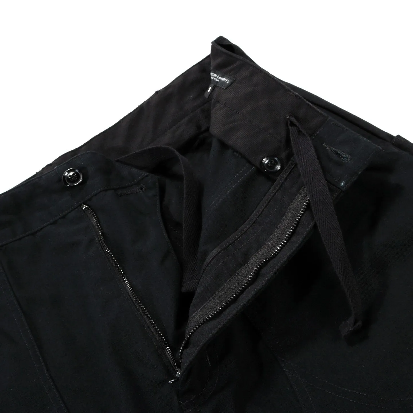 ENGINEERED GARMENTS CLIMBING PANT BLACK HEAVYWEIGHT COTTON RIPSTOP