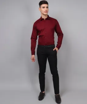 Exclusive TryBuy Premium Maroon Button-Up Shirt for Men