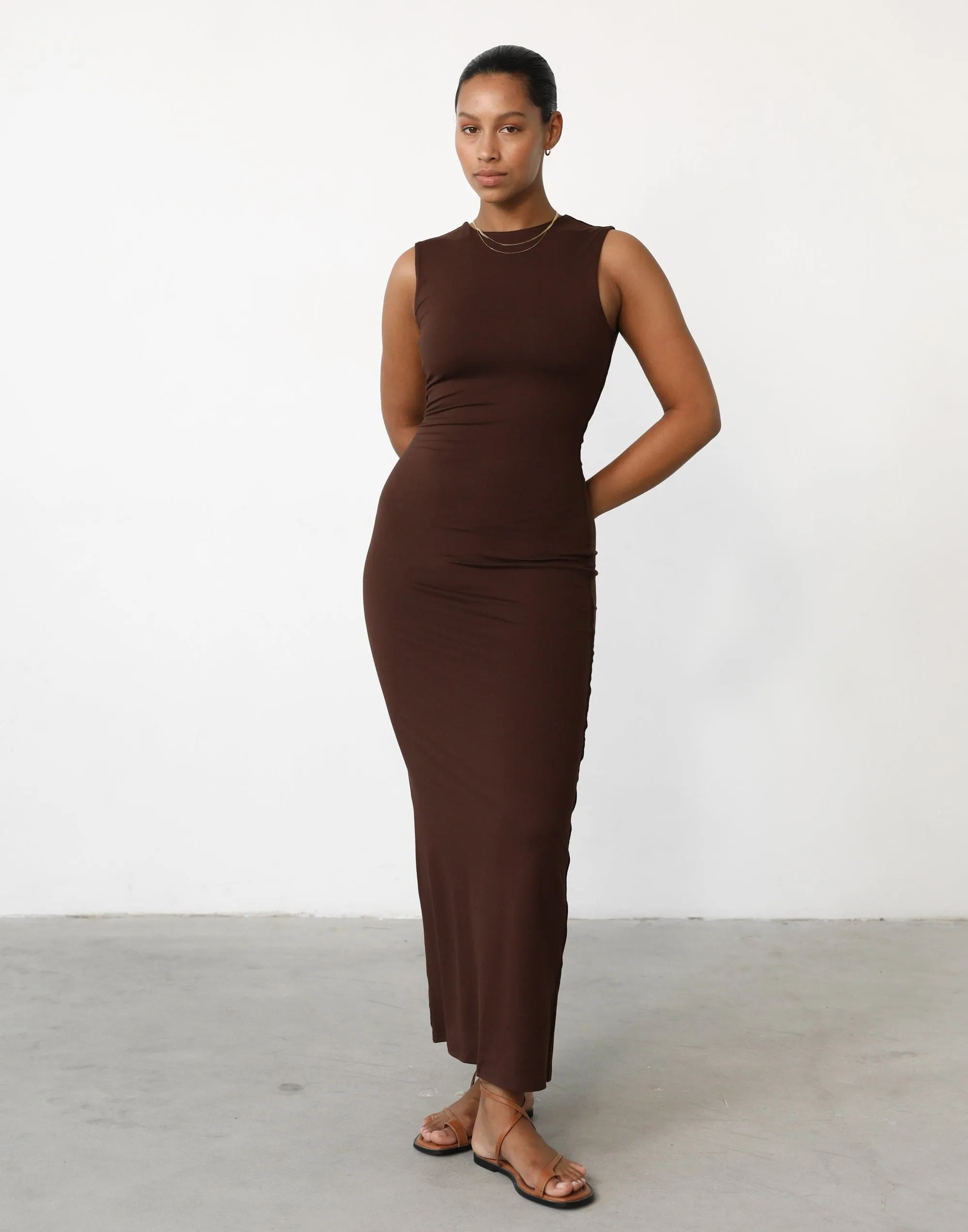 Fable Maxi Dress (Cocoa)