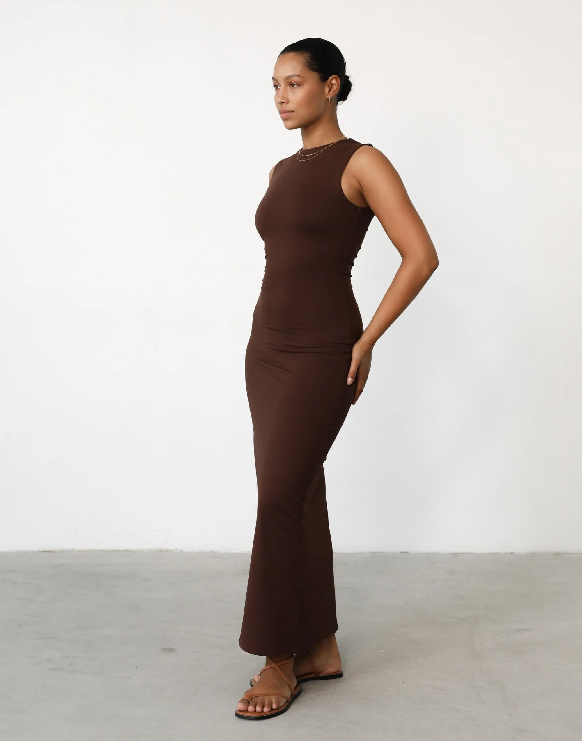 Fable Maxi Dress (Cocoa)