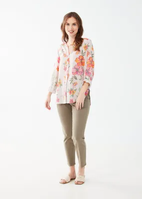 FDJ shirt 7225397, viscose floral button front