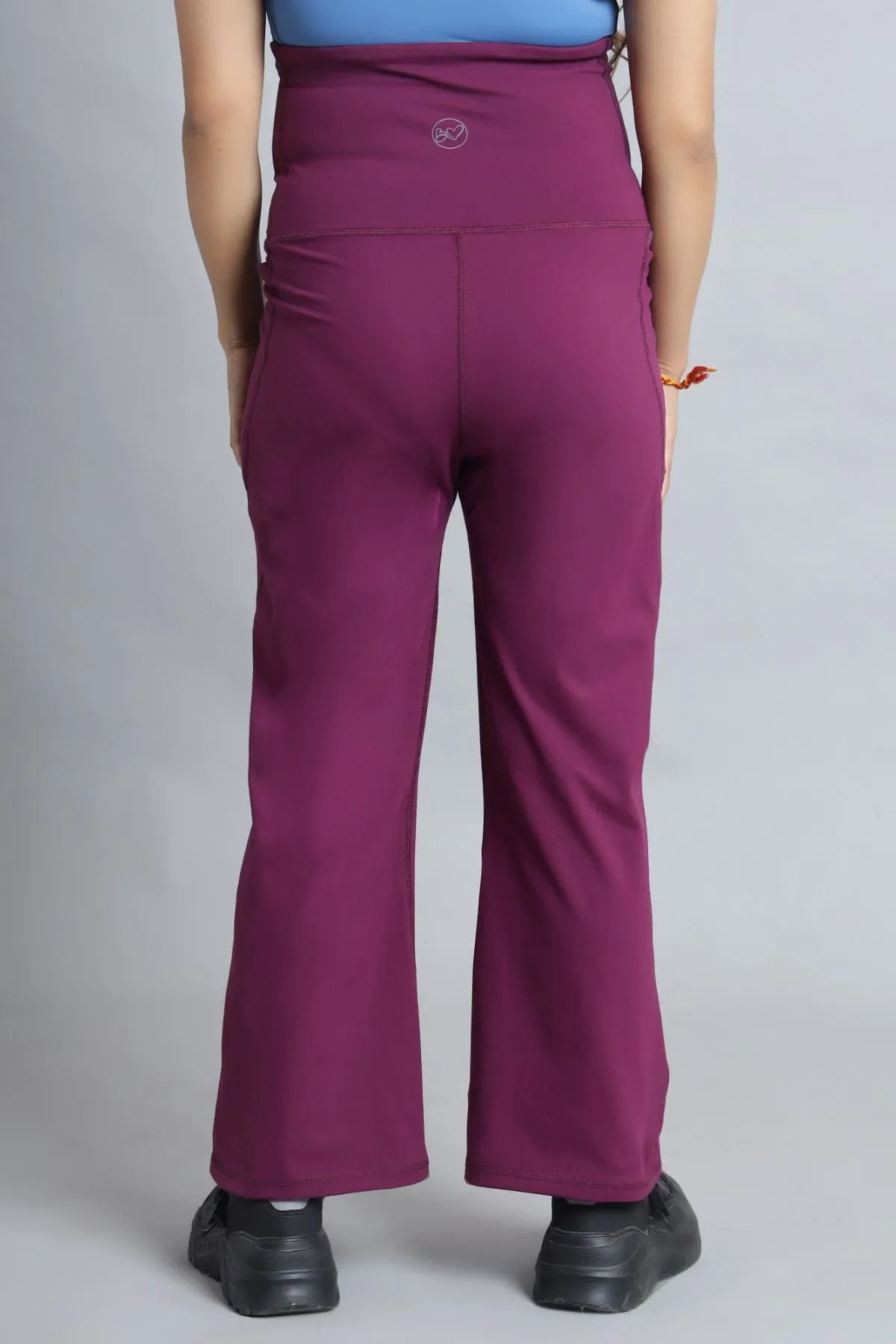 Full Bump-Coverage Wine Flair Maternity Pants