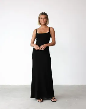 Helia Maxi Dress (Black)