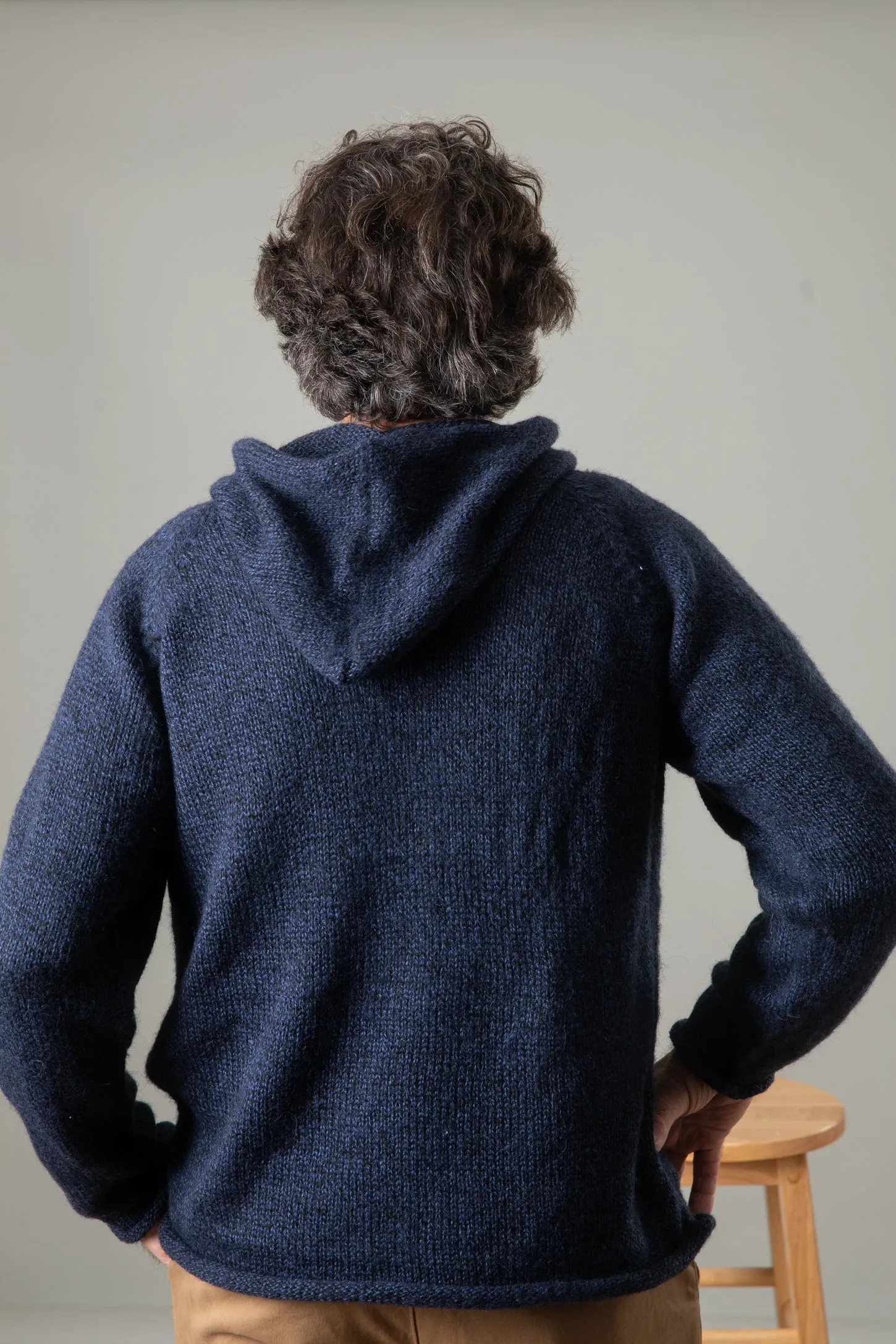 Hooded Alpaca Sweater