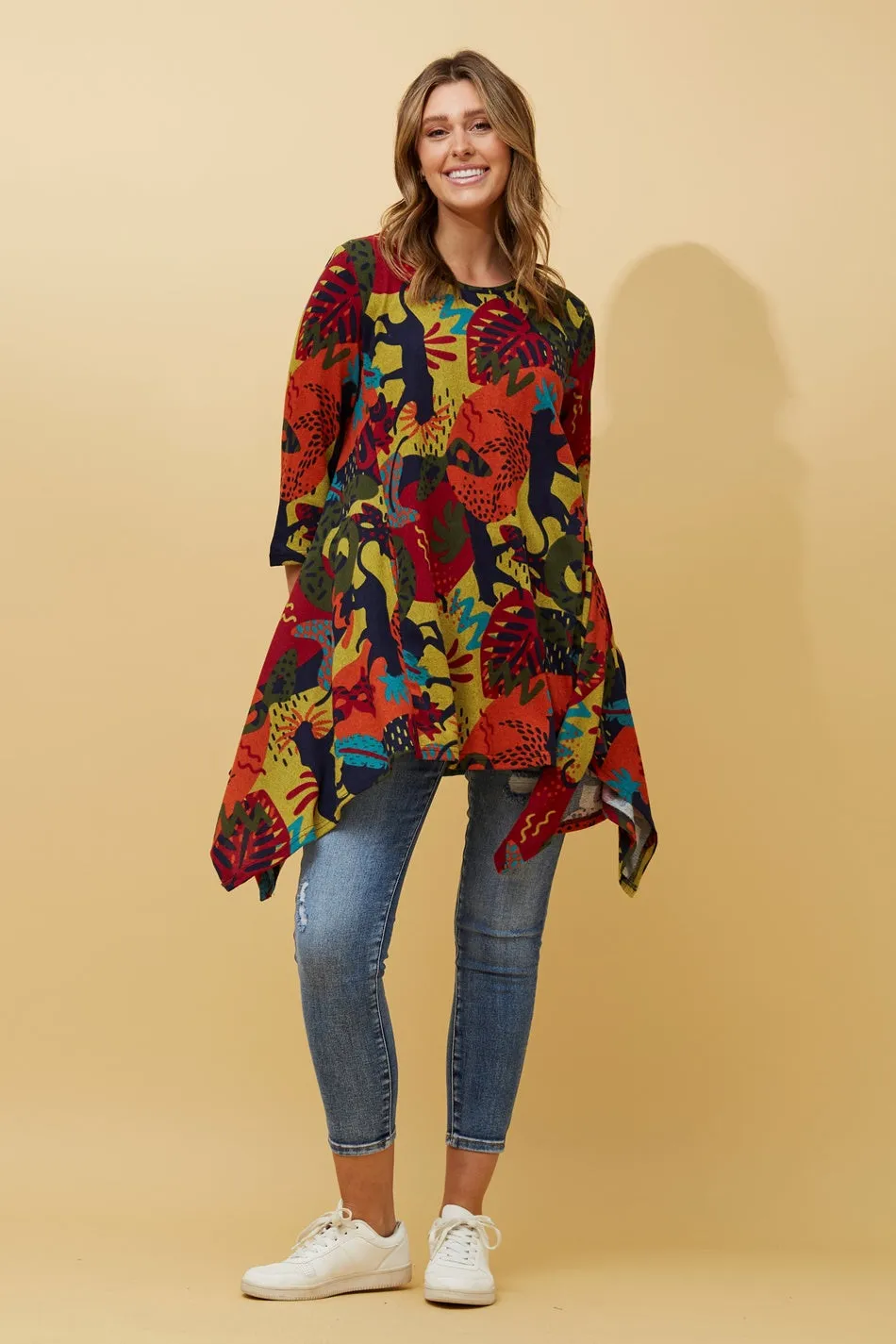 HOSHI JUNGLE PRINT TUNIC TOP