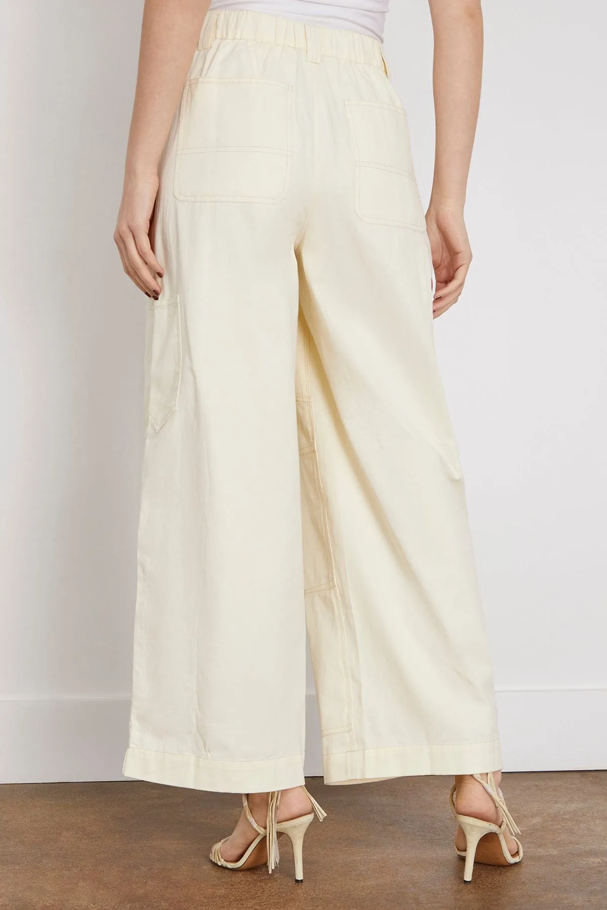 Karina Cotton Pant in Cream