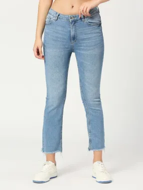 Light Blue Phoenix Cropped Flare Jeans