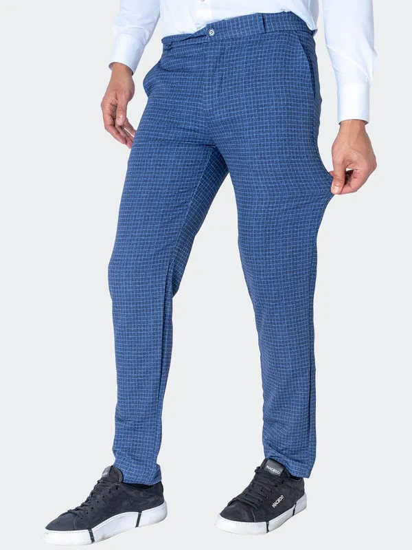 Maceoo Stretch Pant | Pants Square Blue