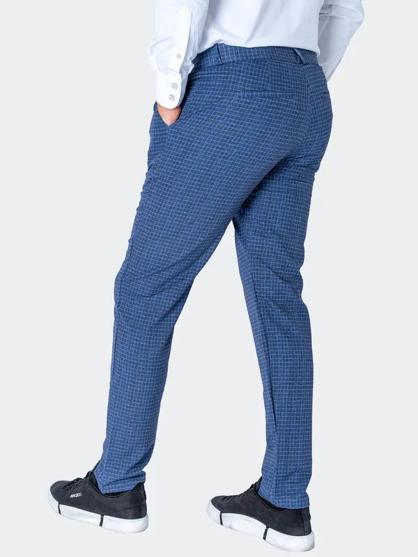 Maceoo Stretch Pant | Pants Square Blue