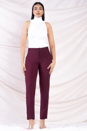 Maroon Straight Cut Pant