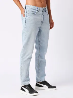 Men's Mid Blue Relaxed Fit Denim