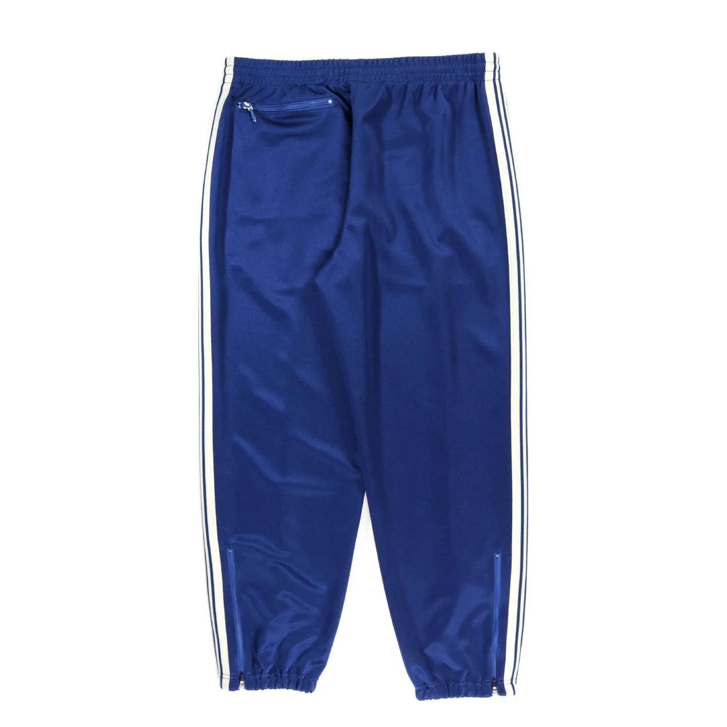 NEEDLES ZIPPED TRACK PANT POLY SMOOTH ROYAL