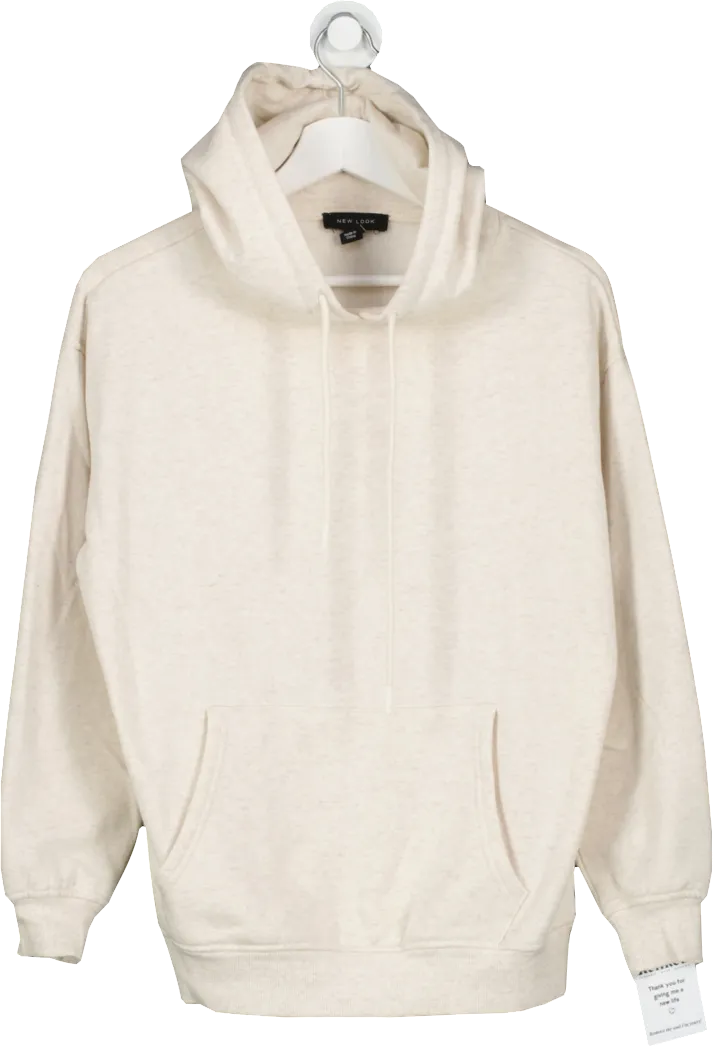 New Look Cream Classic Hoodie UK S