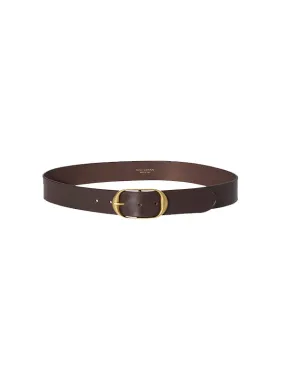 Nili Belt in Dark Brown W/ Brass Buckle