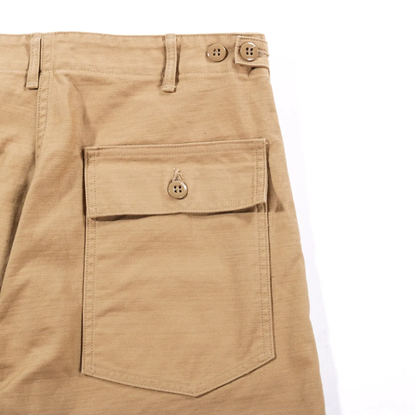 ORSLOW US ARMY FATIGUE PANTS KHAKI REVERSE SATEEN