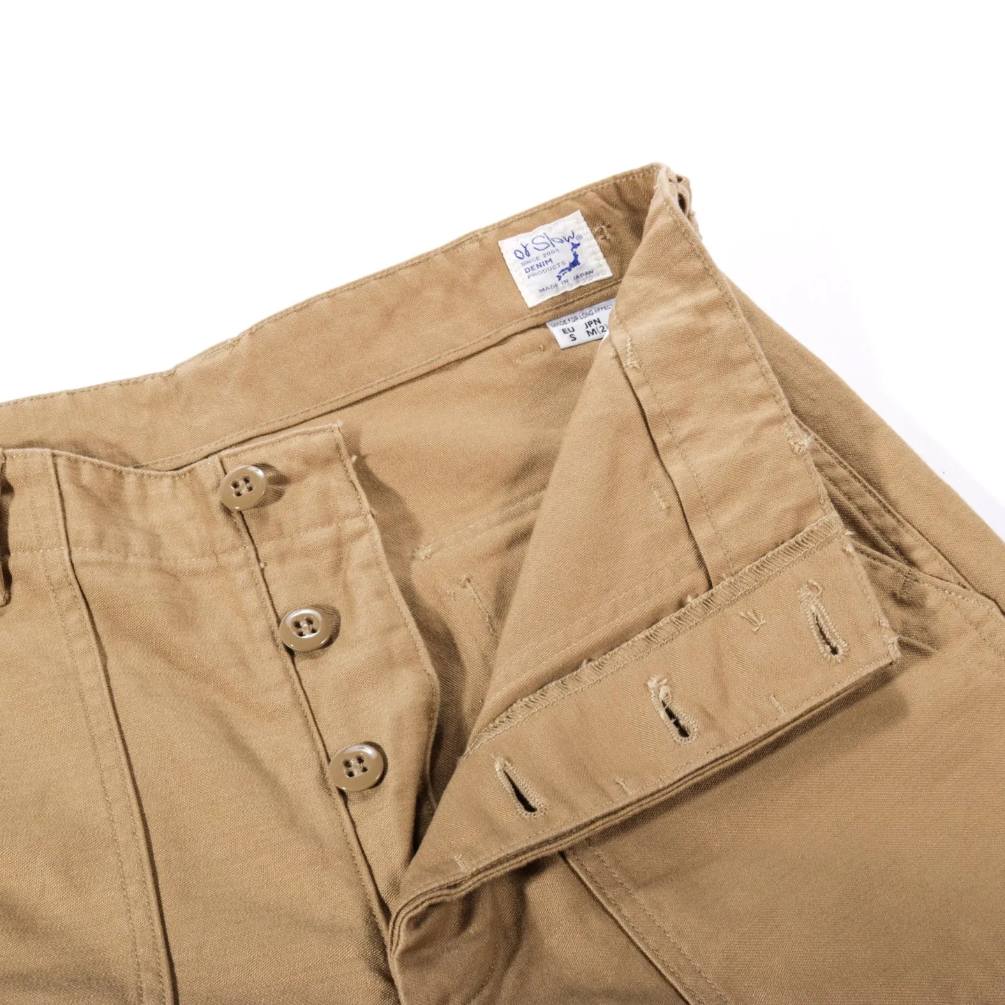 ORSLOW US ARMY FATIGUE PANTS KHAKI REVERSE SATEEN