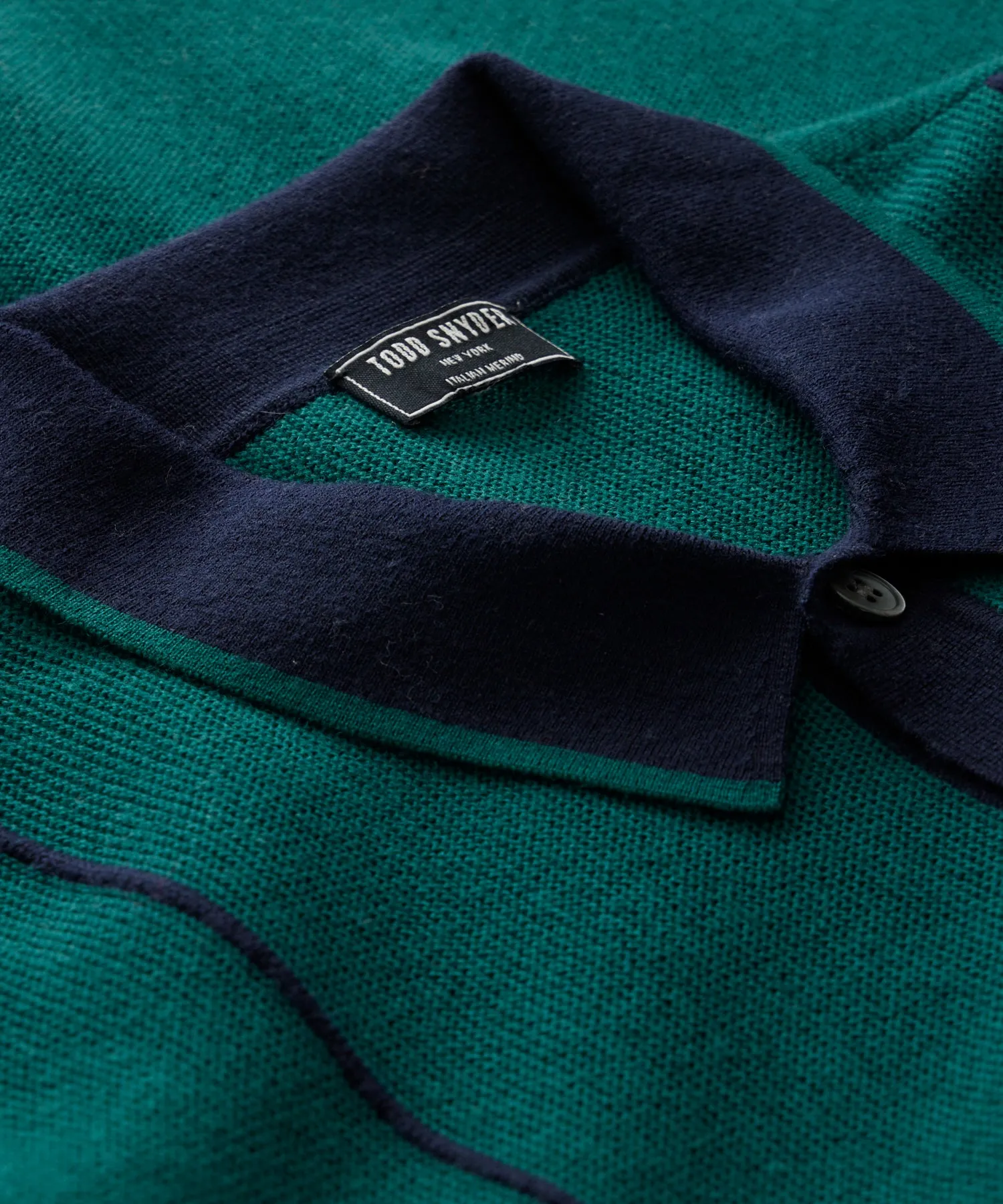 Ottoman Stripe Polo in Evergreen